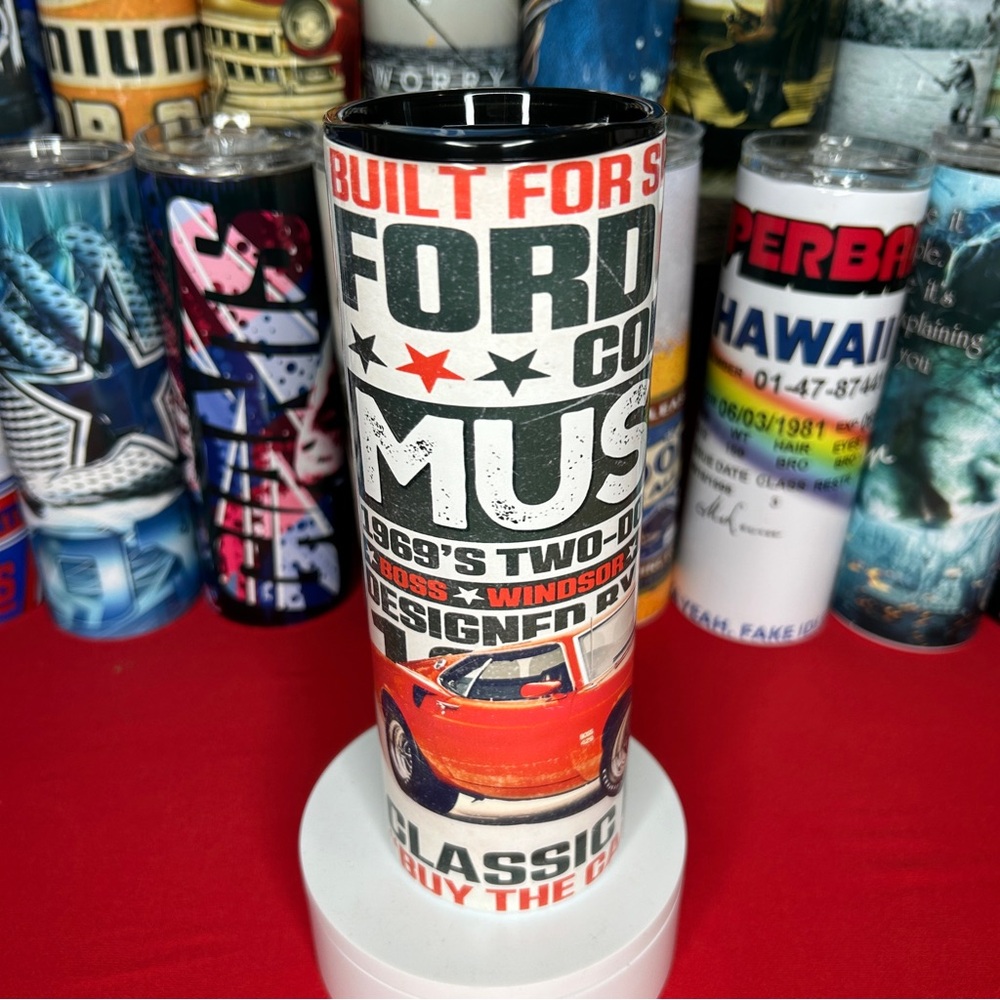 Old Car Advertisement Drink Tumbler